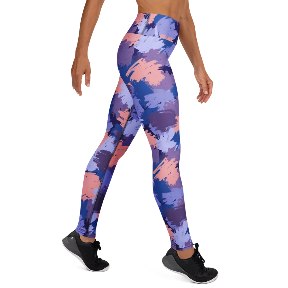 Indigo Brushfire on Yoga Leggings — Right