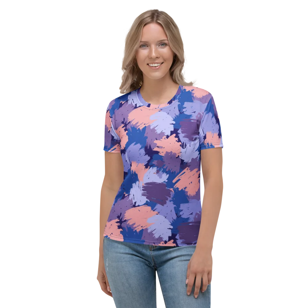 Indigo Brushfire on Women's Crew Neck T-Shirt — Front