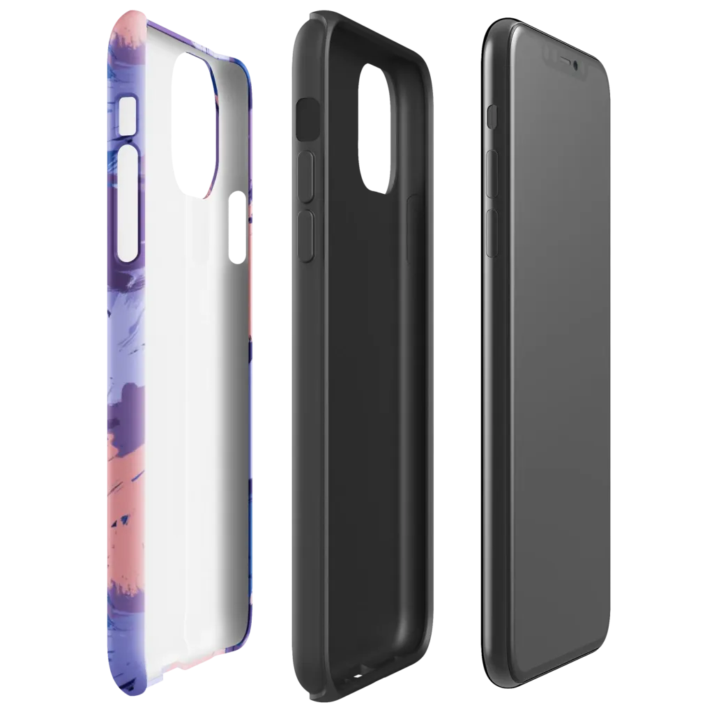 Indigo Brushfire on Tough Case for iPhone® — Right