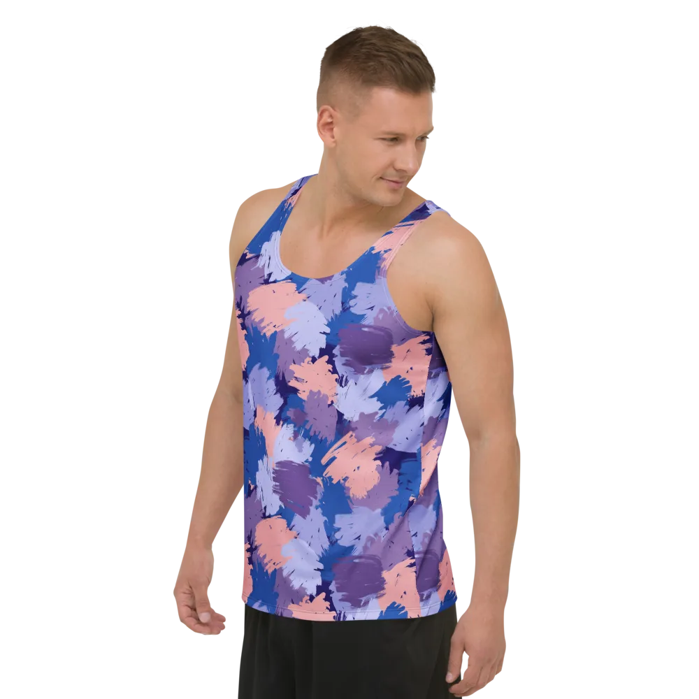 Indigo Brushfire on Men's Tank Top — Left Front