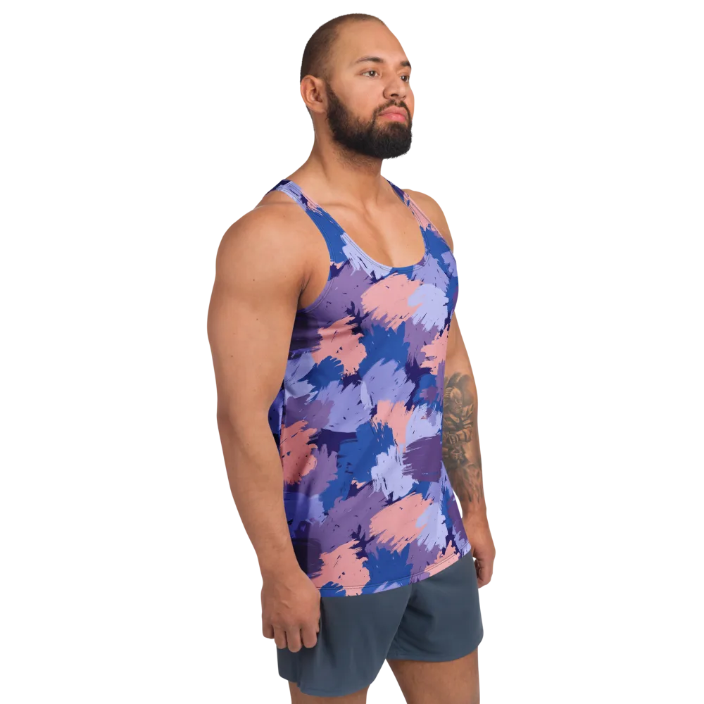 Indigo Brushfire on Men's Tank Top — Right Front