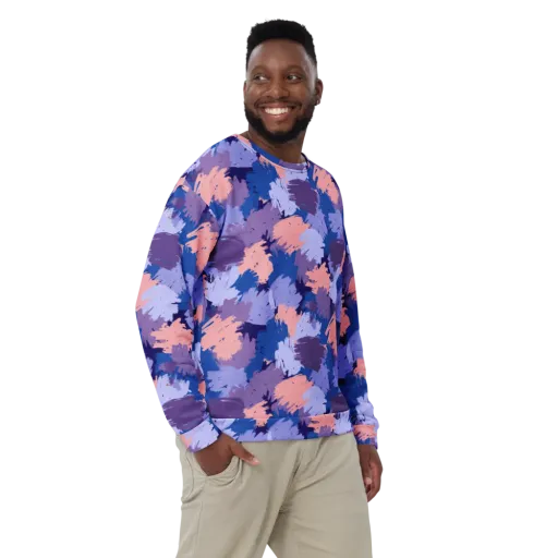 Indigo Brushfire on a Sweatshirt