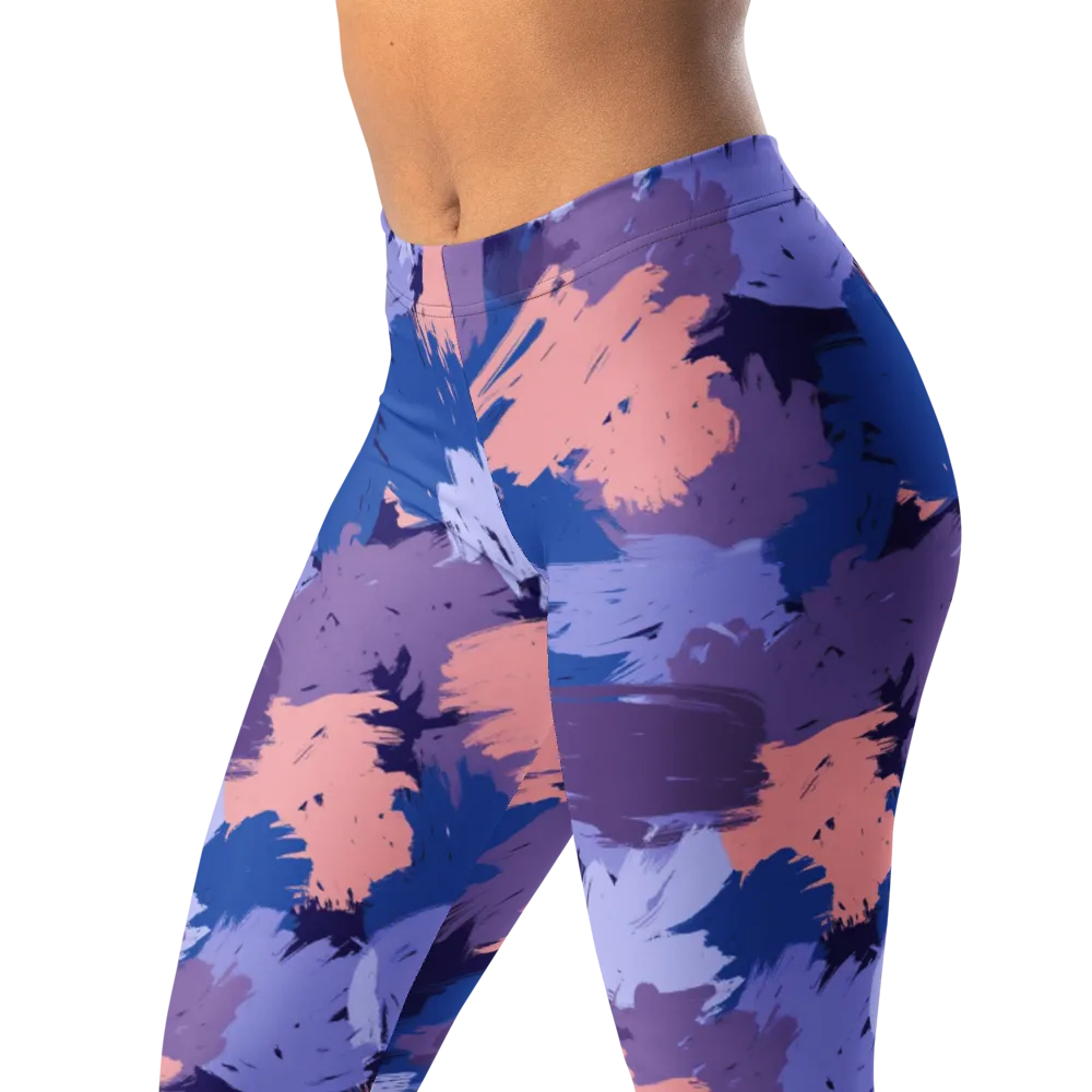 Indigo Brushfire on Leggings — Left Front