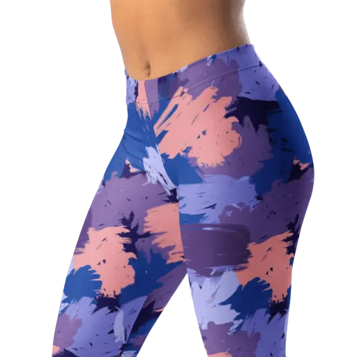 Indigo Brushfire on a Leggings
