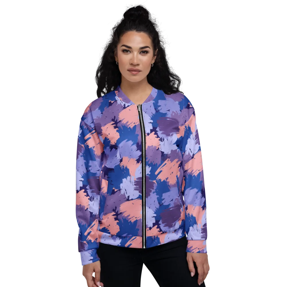 Indigo Brushfire on Bomber Jacket — Front