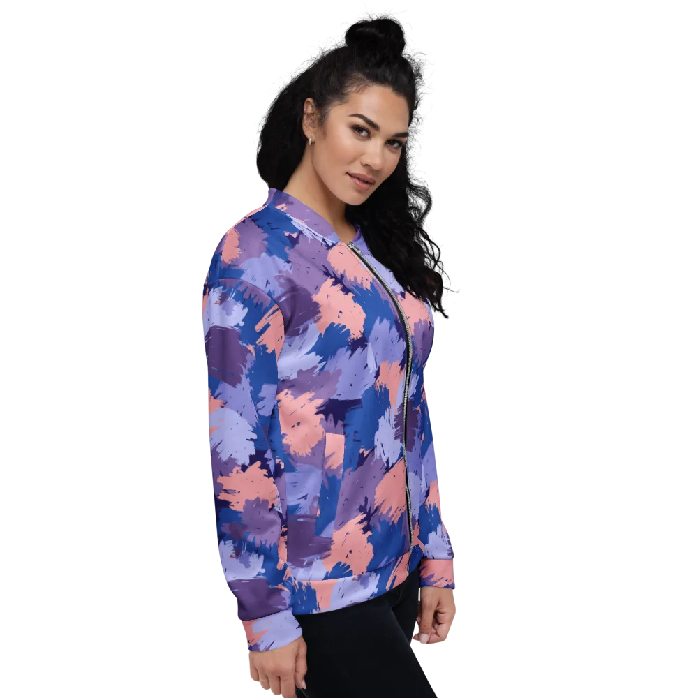 Indigo Brushfire on Bomber Jacket — Right