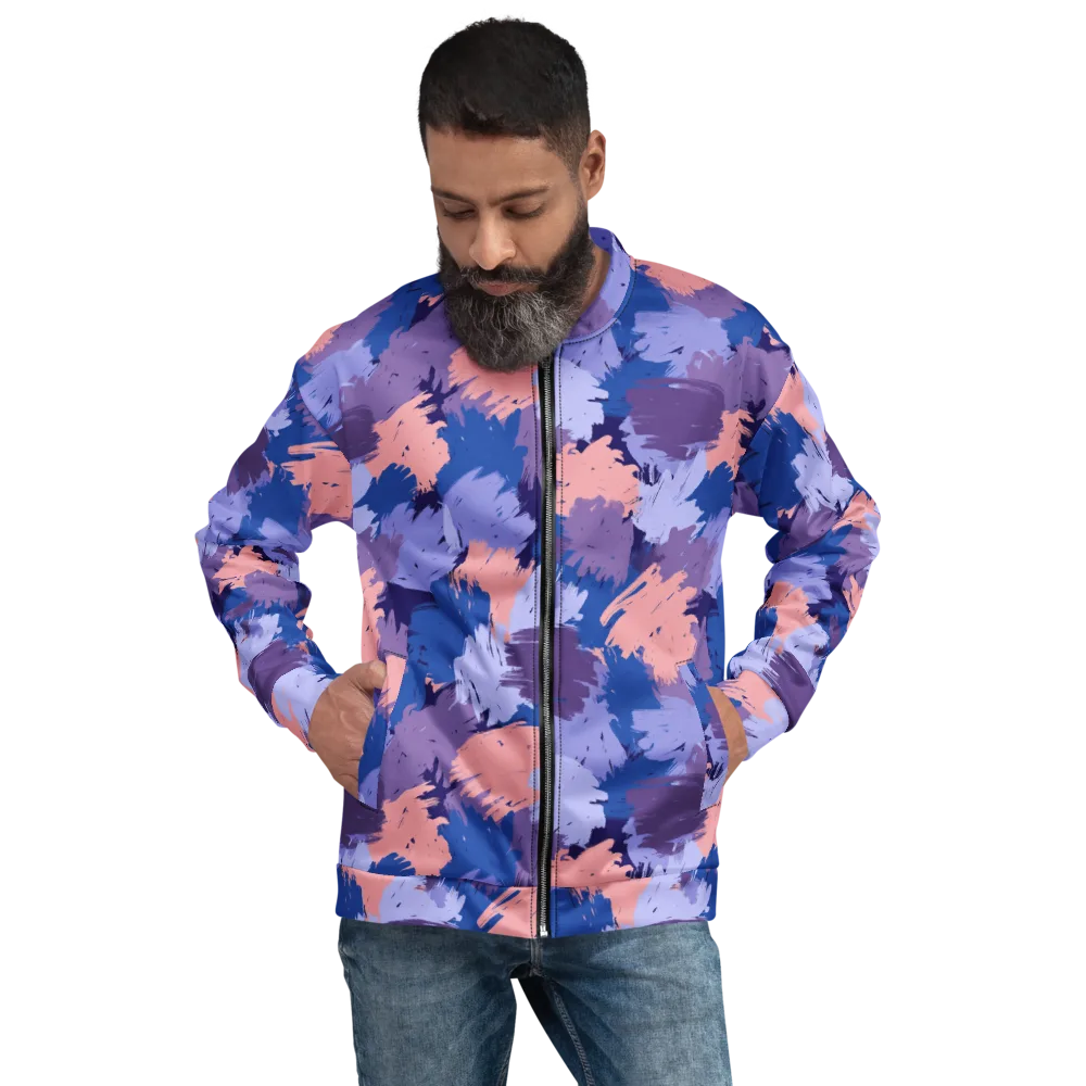 Indigo Brushfire on Bomber Jacket — Front