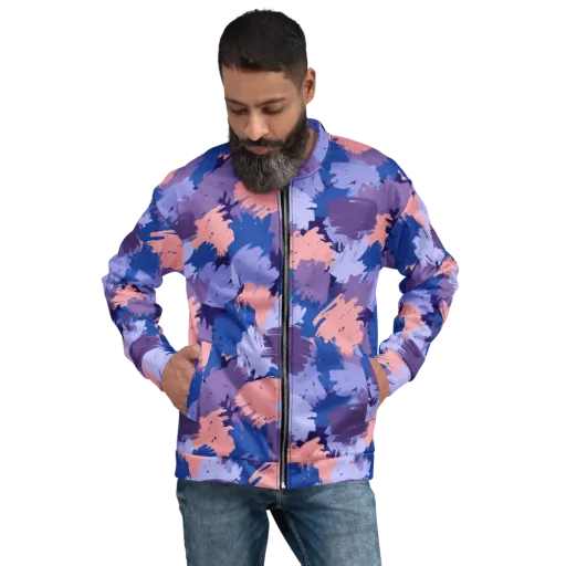 Indigo Brushfire on a Bomber Jacket
