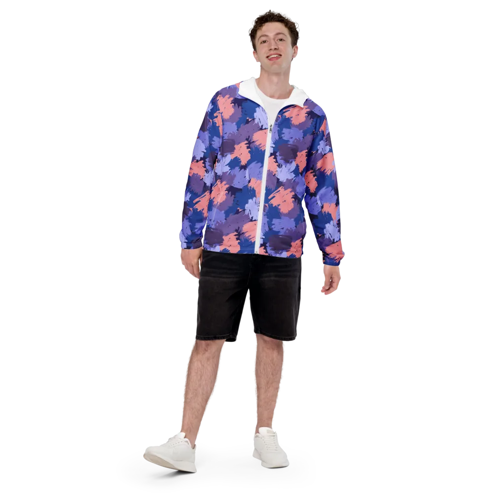 Indigo Brushfire on Men's Windbreaker — Front
