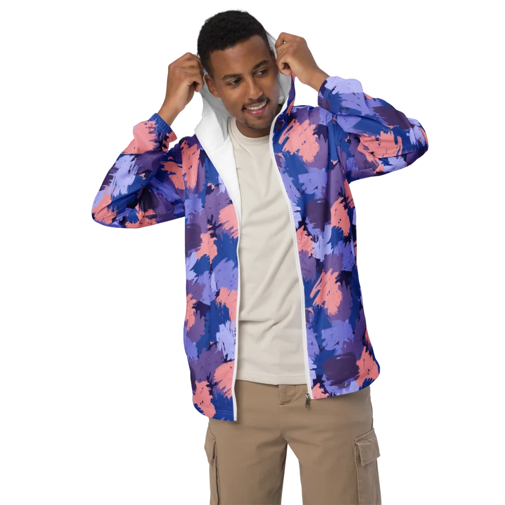 Indigo Brushfire on Men's Windbreaker — Front