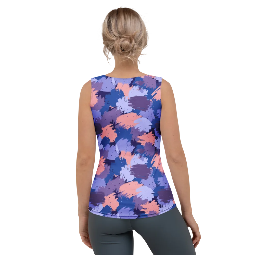 Indigo Brushfire on Women's Tank Top — Back