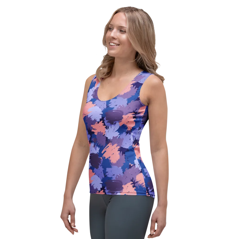 Indigo Brushfire on Women's Tank Top — Left Front
