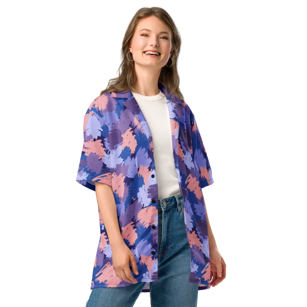 Indigo Brushfire on Button Shirt — Front