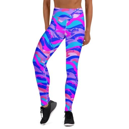 Electric Undertow on a Yoga Leggings