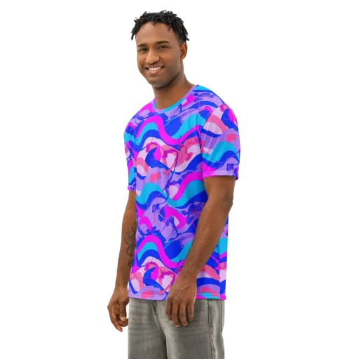 Electric Undertow on a Men's Cotton Crew Neck T-Shirt