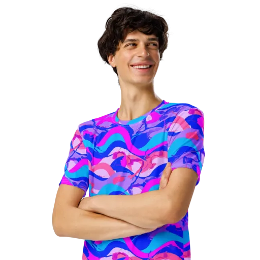 Electric Undertow on a Men's Crew Neck T-Shirt