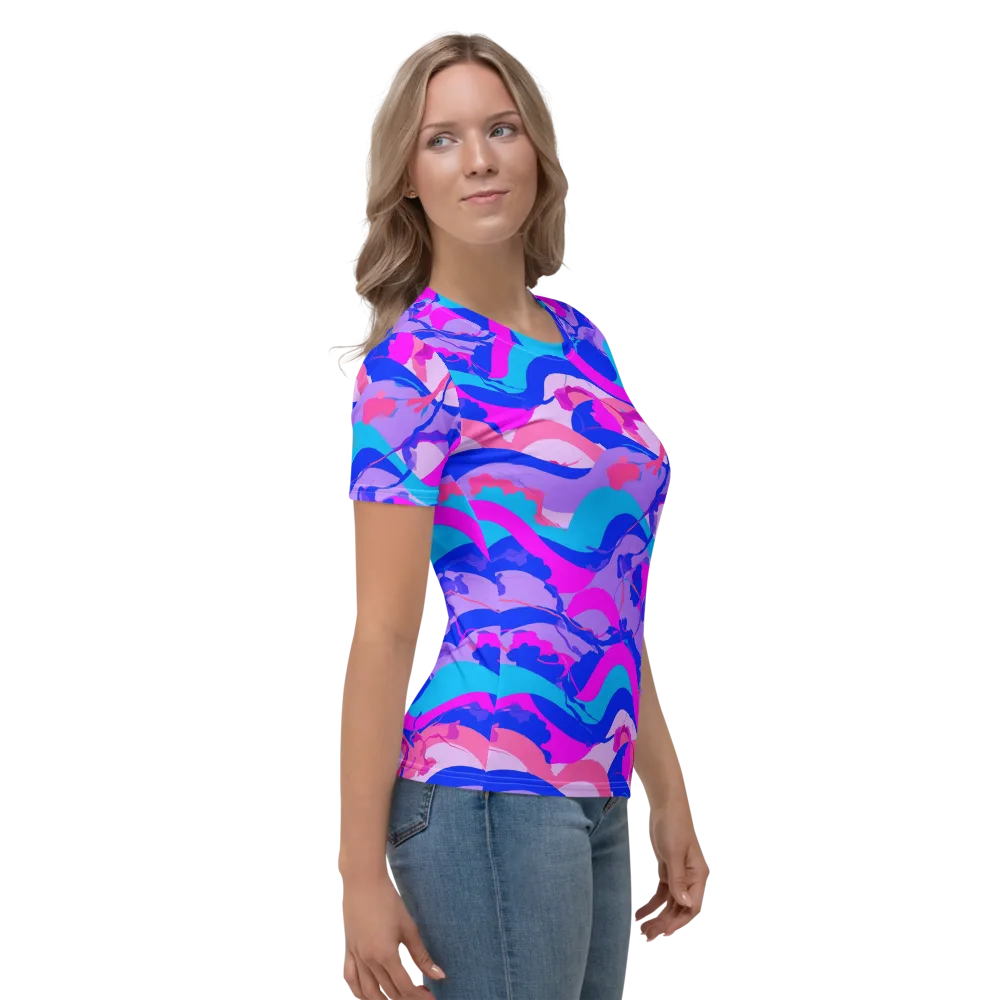 Electric Undertow on Women's Crew Neck T-Shirt — Right