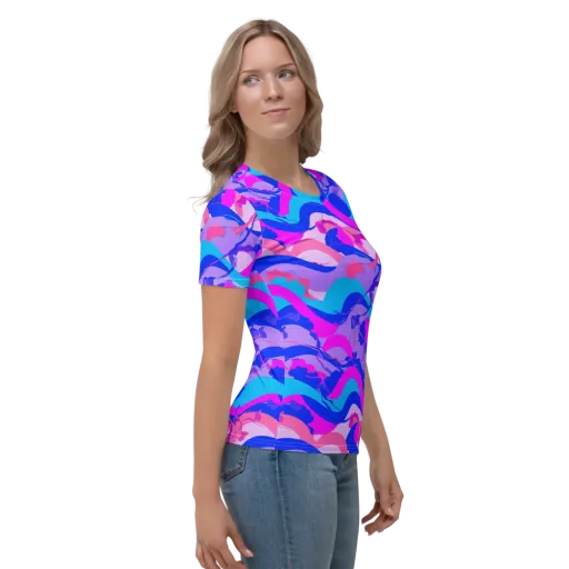 Electric Undertow on a Women's Crew Neck T-Shirt