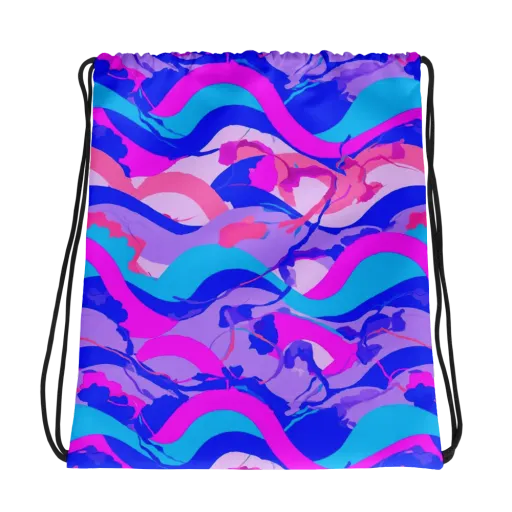 Electric Undertow on a Drawstring Bag