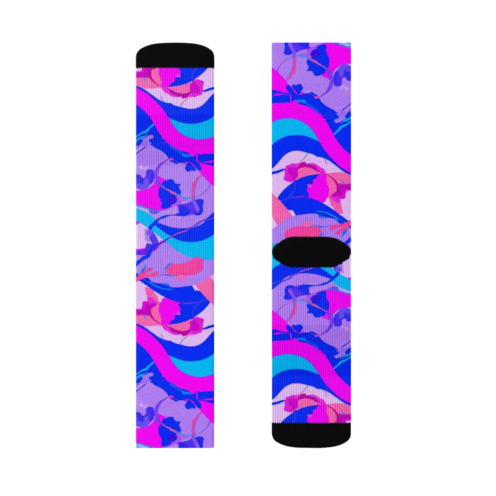 Electric Undertow on Socks — Right Sock