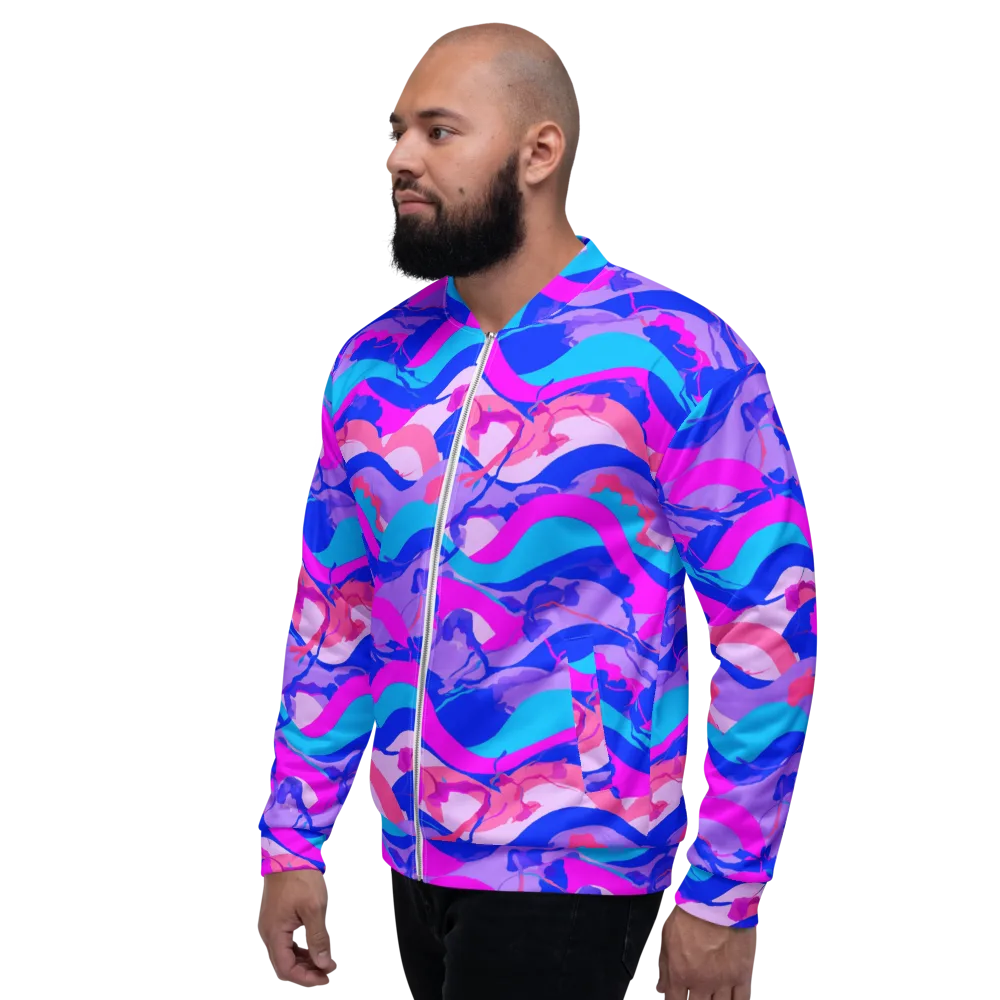 Electric Undertow on Bomber Jacket — Left