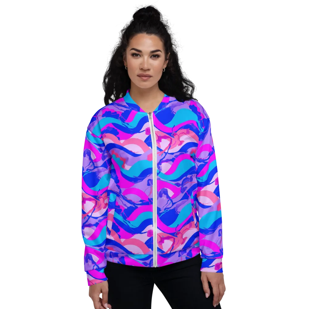 Electric Undertow on Bomber Jacket — Front
