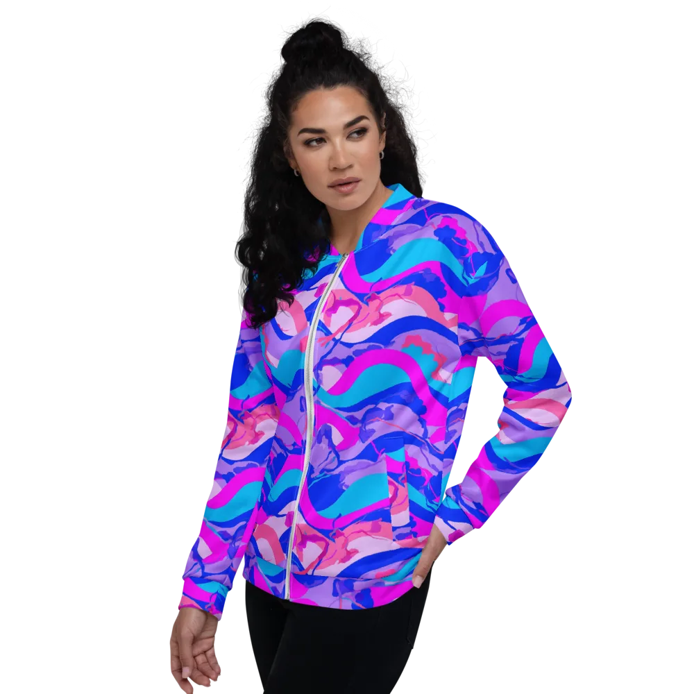 Electric Undertow on Bomber Jacket — Left