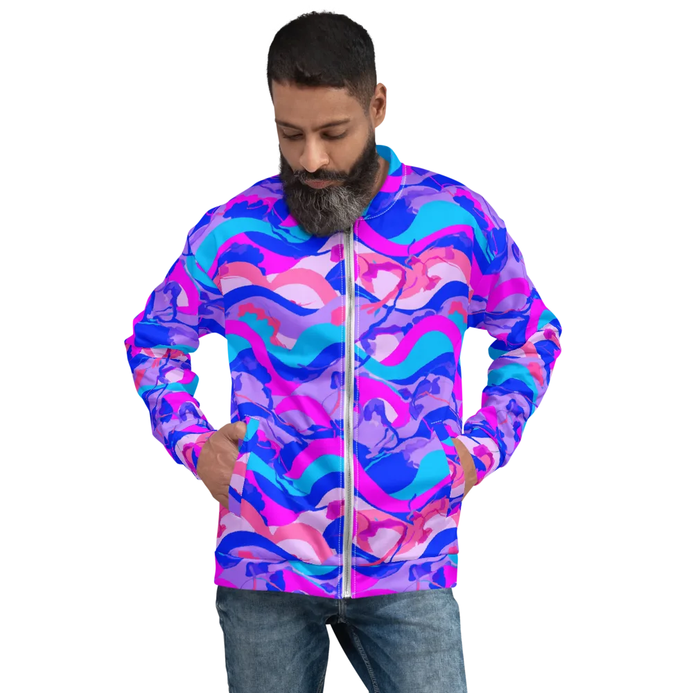 Electric Undertow on Bomber Jacket — Front