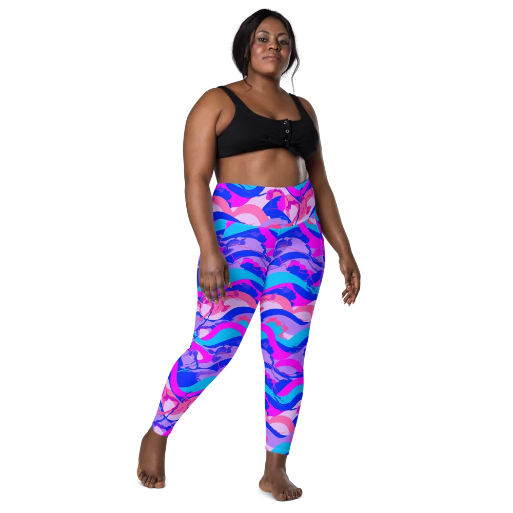Electric Undertow on Leggings with Pockets — Front