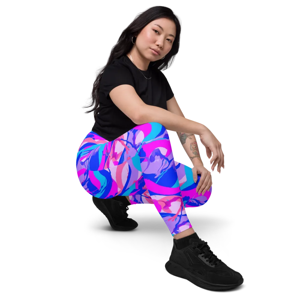 Electric Undertow on Leggings with Pockets — Right Front