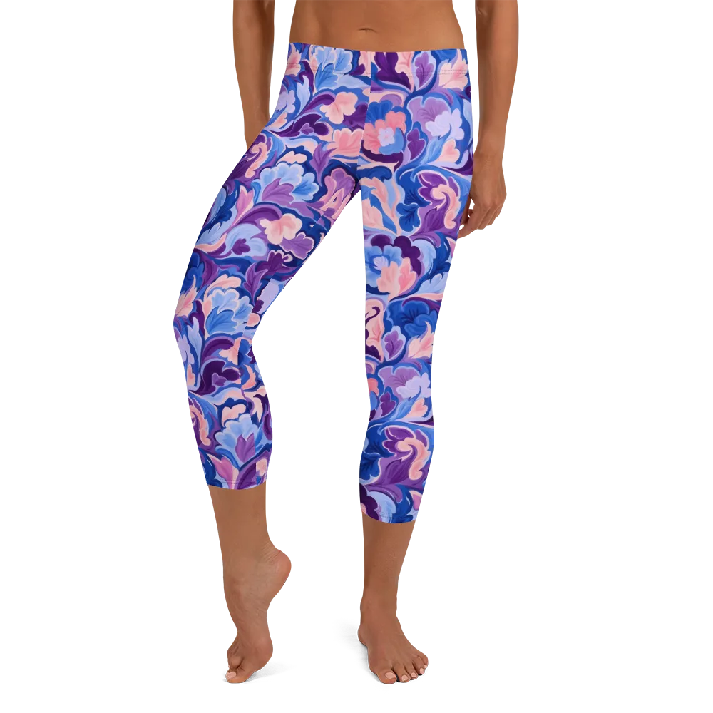Violet Rococo on Capri Leggings — Front