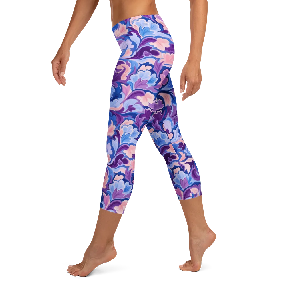 Violet Rococo on Capri Leggings — Left