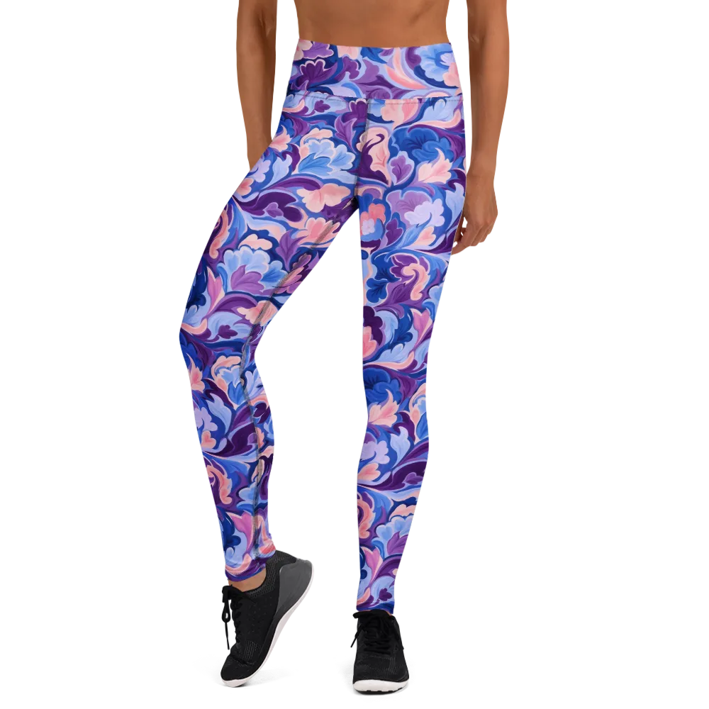 Violet Rococo on Yoga Leggings — Front