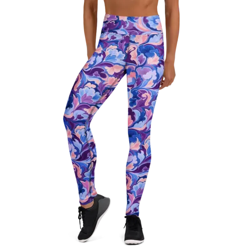 Violet Rococo on a Yoga Leggings