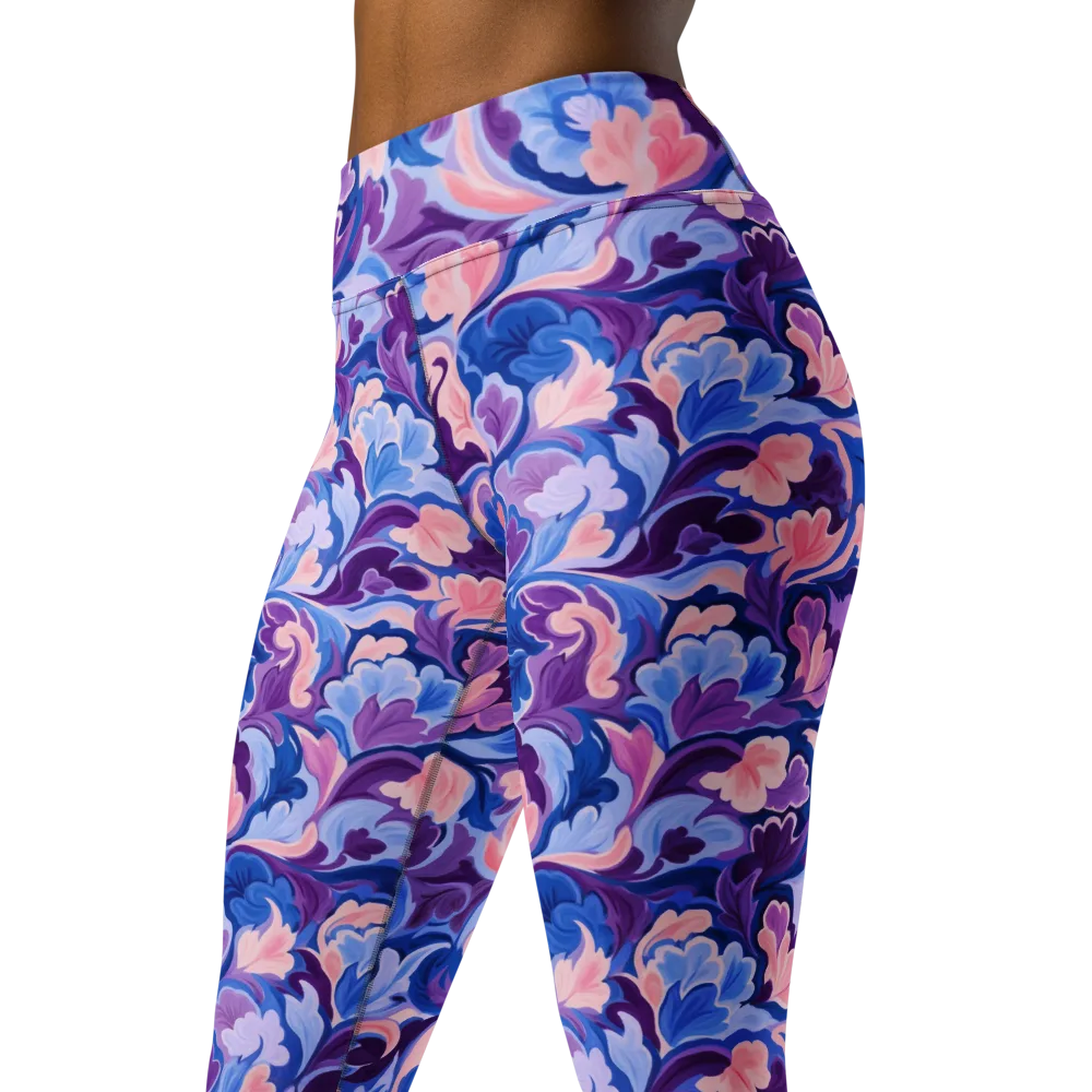 Violet Rococo on Yoga Leggings — Left Front