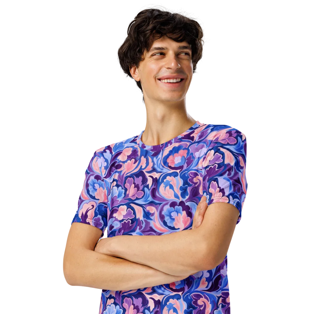 Violet Rococo on Men's Crew Neck T-Shirt — Left Front
