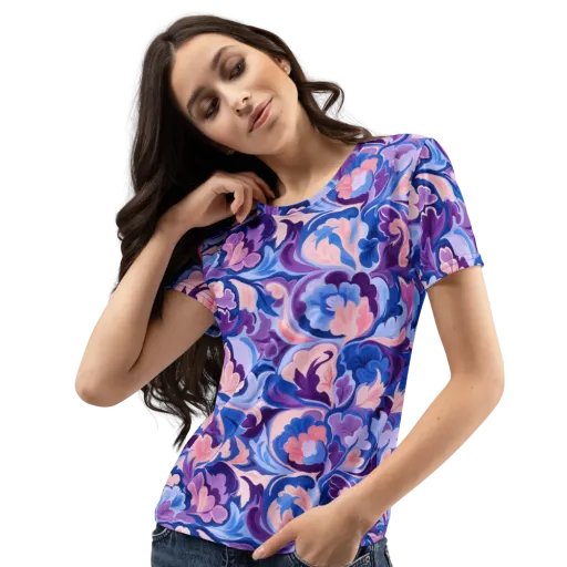 Violet Rococo on a Women's Crew Neck T-Shirt