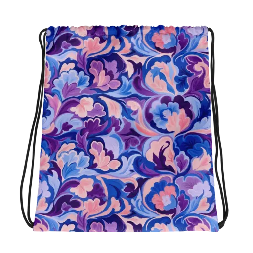 Violet Rococo on a Drawstring Bag