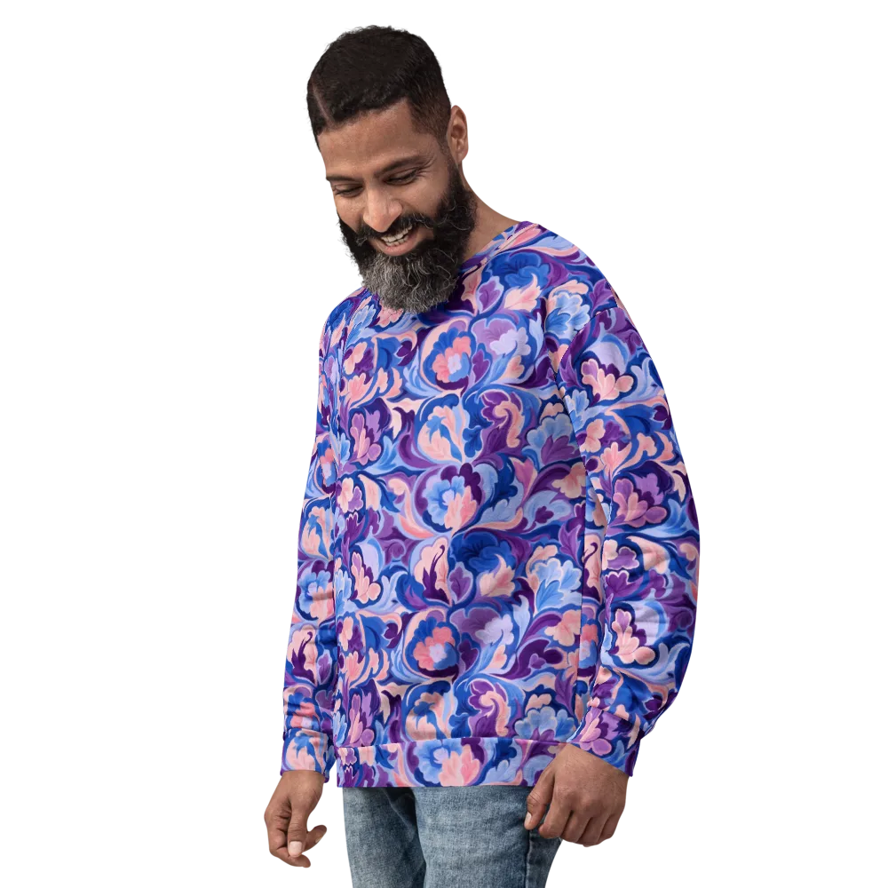 Violet Rococo on Sweatshirt — Left Front