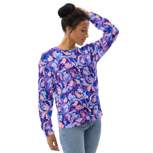 Violet Rococo on a Sweatshirt
