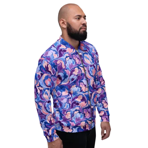 Violet Rococo on a Bomber Jacket