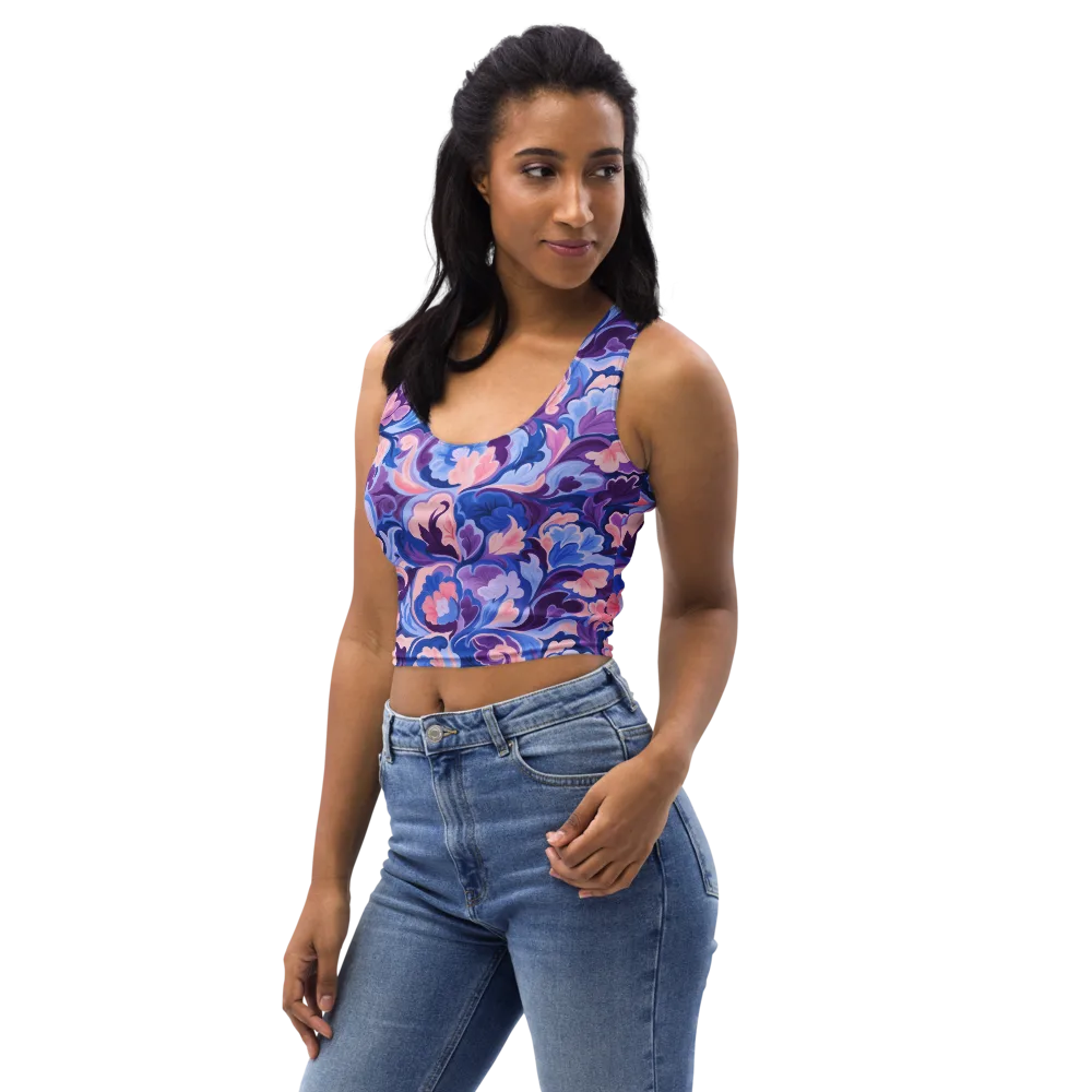 Violet Rococo on Crop Top — Left Front