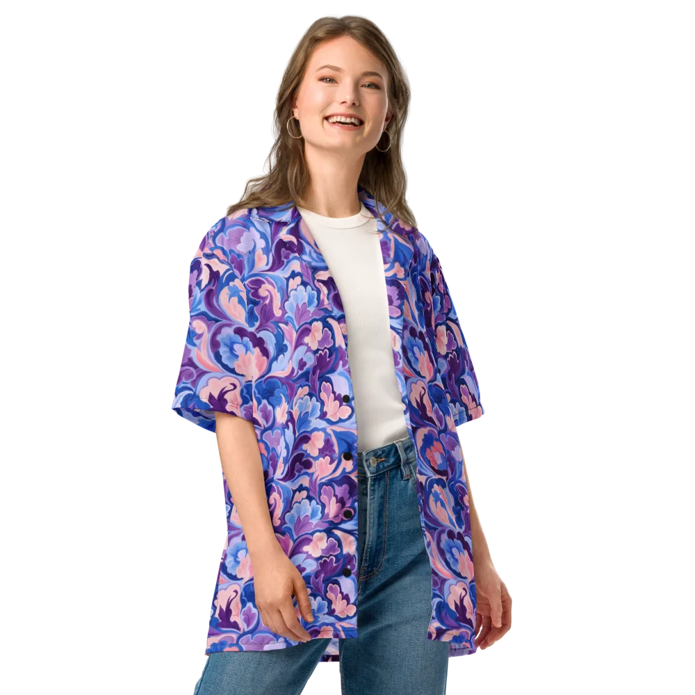 Violet Rococo on Button Shirt — Front