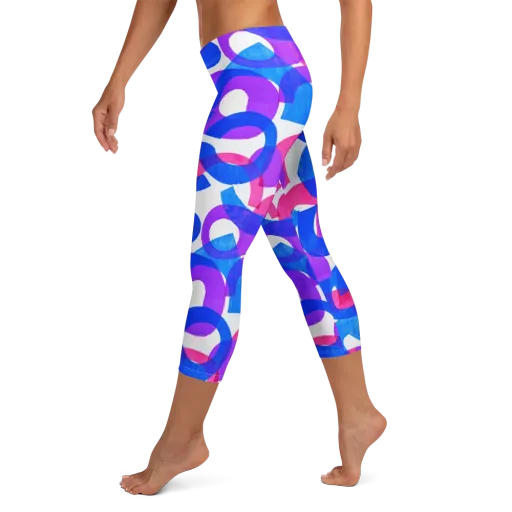 Electric Gouache on a Capri Leggings