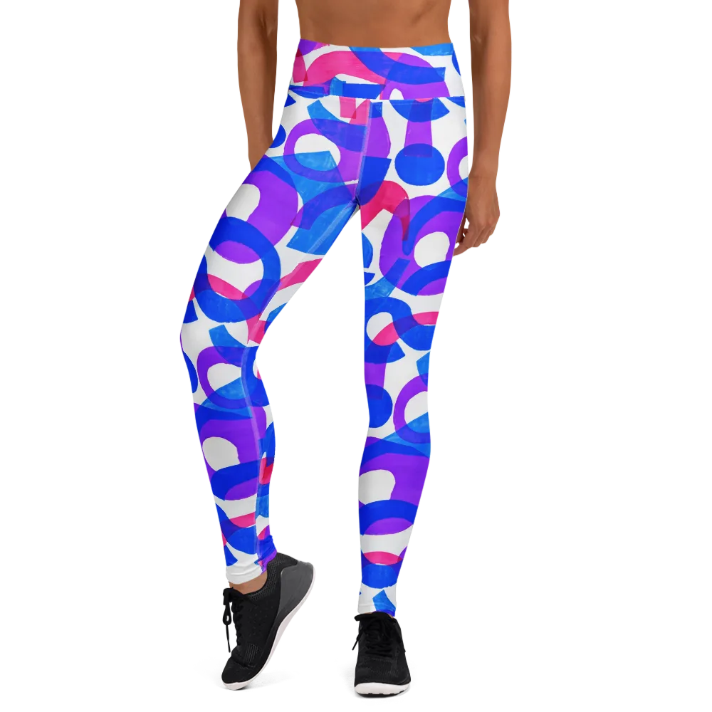Electric Gouache on Yoga Leggings — Front