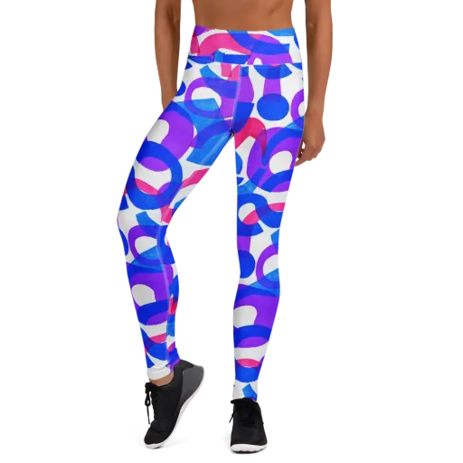 Electric Gouache on a Yoga Leggings