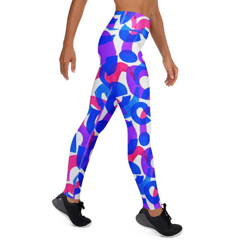 Electric Gouache on Yoga Leggings — Right