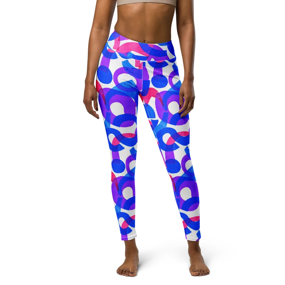 Electric Gouache on Yoga Leggings — Front