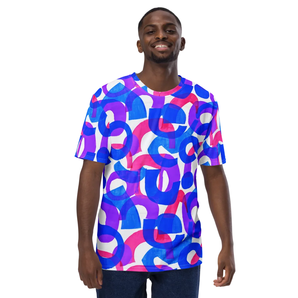 Electric Gouache on Men's Crew Neck T-Shirt — Front