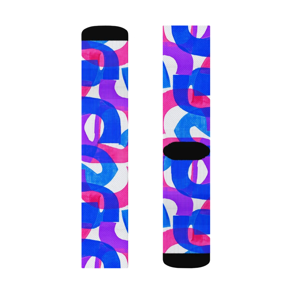 Electric Gouache on Socks — Right Sock